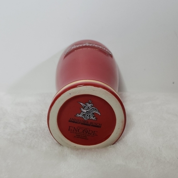 Budweiser King Of Beers Anheuser Busch Red Gold Relief Beer Mug Cup 18 Oz - Picture 8 of 9